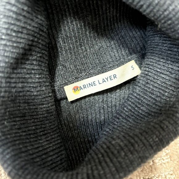 Marine Layer Addison Sweater Dress Womens Small Wool Cashmere Blend Gray Casual - Picture 5 of 10